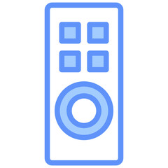 Remote Outline Blue Color Icon