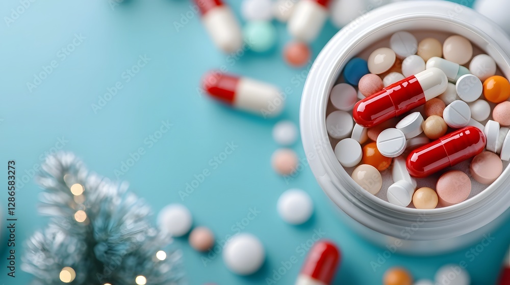 Poster personalized healthcare solutions adapting to patient biochemistry featuring a top view highlighting