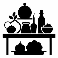 set of kitchen utensils vector