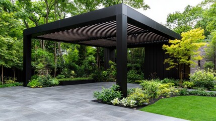 Modern Outdoor Patio Cover in Garden