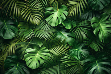 green fern leaves