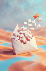 illustrazione sfondo con elementi astratti e motivi geometrici a tema surreale