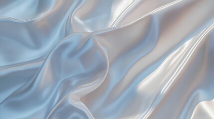 Obraz premium A close-up of white satin cloth with thin streaks and a glossy finish, reflecting light in various directions for a dynamic look.