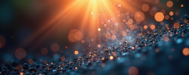 Silver dust motes dance in a sunbeam, creating a sparkling haze, glowing, sprinkle