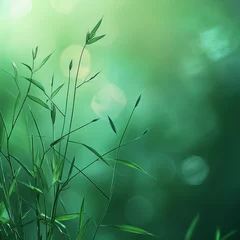 soothing green plants, background bokeh