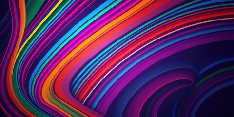 Vibrant and dynamic abstract rainbow waves pattern, abstract, gradient