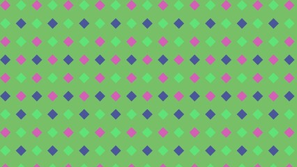 Geometric Pattern of Diamonds on Green