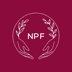 NPF letter logo design vector logo modern alphabet font overlap style. calligraphy designs for logo, Poster, Invitation, etc.