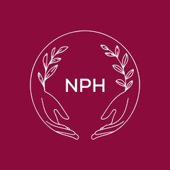 NPH letter logo design vector logo modern alphabet font overlap style. calligraphy designs for logo, Poster, Invitation, etc.