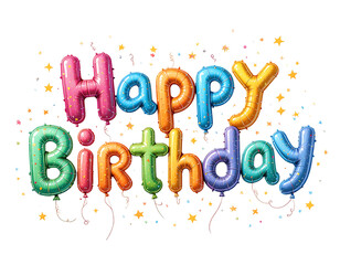 happy birthday balloon transparant background