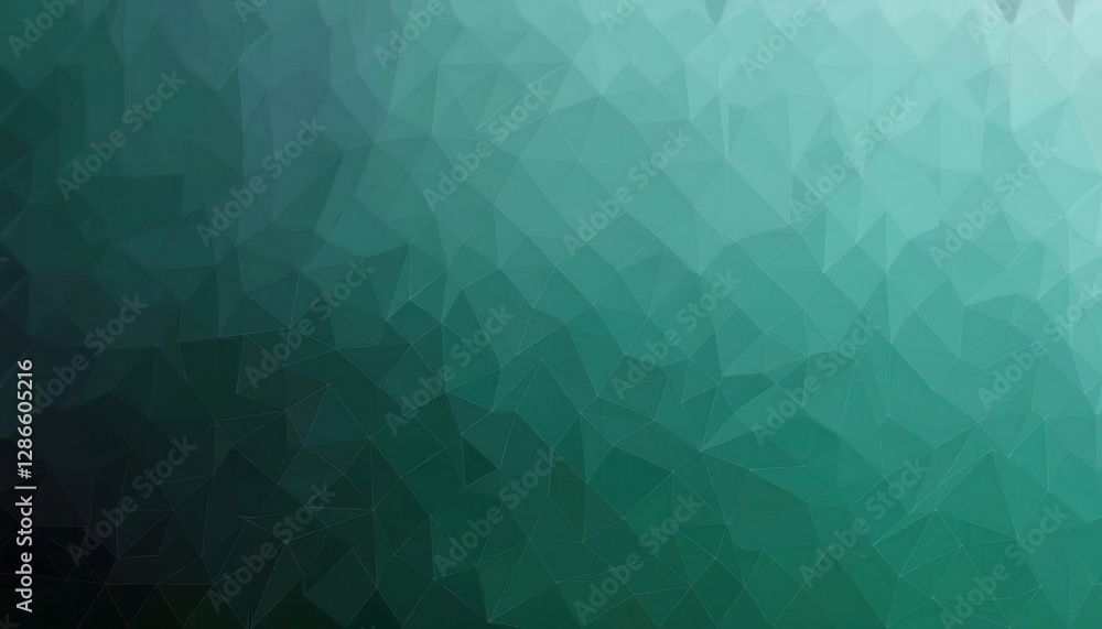 Aufkleber low poly green geometric background with triangular pattern, modern abstract texture for digital design, web and print

