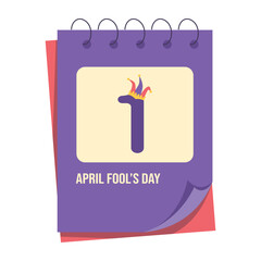 Calendar April Fools Day Clipart Vector