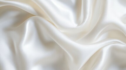 Obraz premium A white satin fabric with soft, reflective streaks, creating an elegant texture under subtle lighting for a chic and modern backdrop.