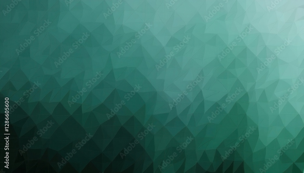 Fototapete low poly green geometric background with triangular pattern, modern abstract texture for digital des