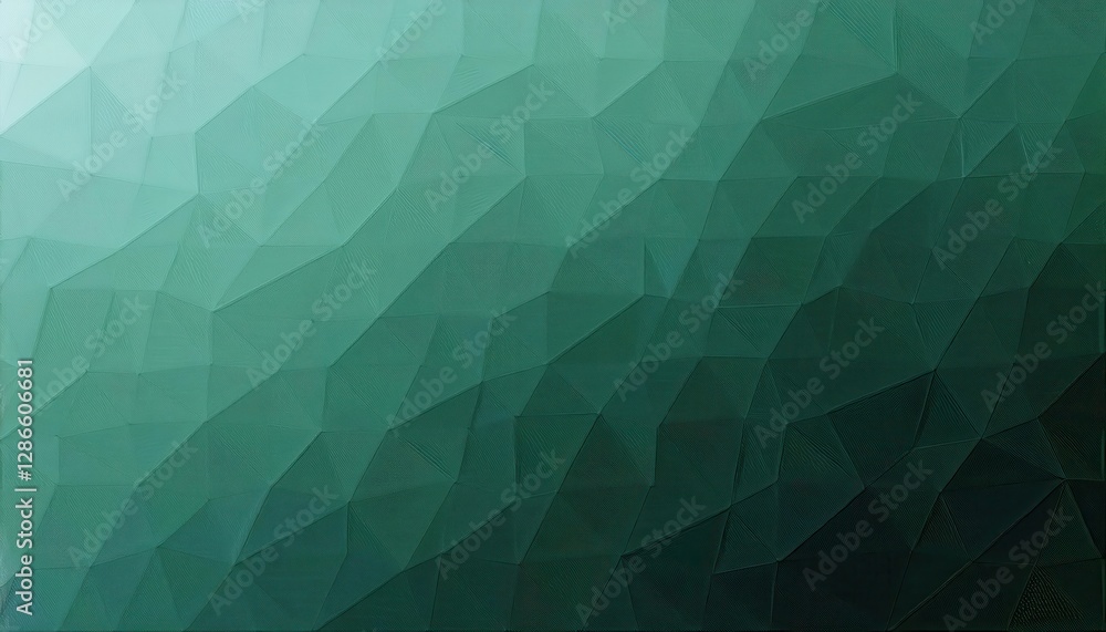 Poster low poly green geometric background with triangular pattern, modern abstract texture for digital des