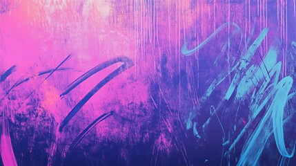 Fototapeta premium Exploring the beauty of vibrant purple gradients and abstract brush strokes in artistic expression