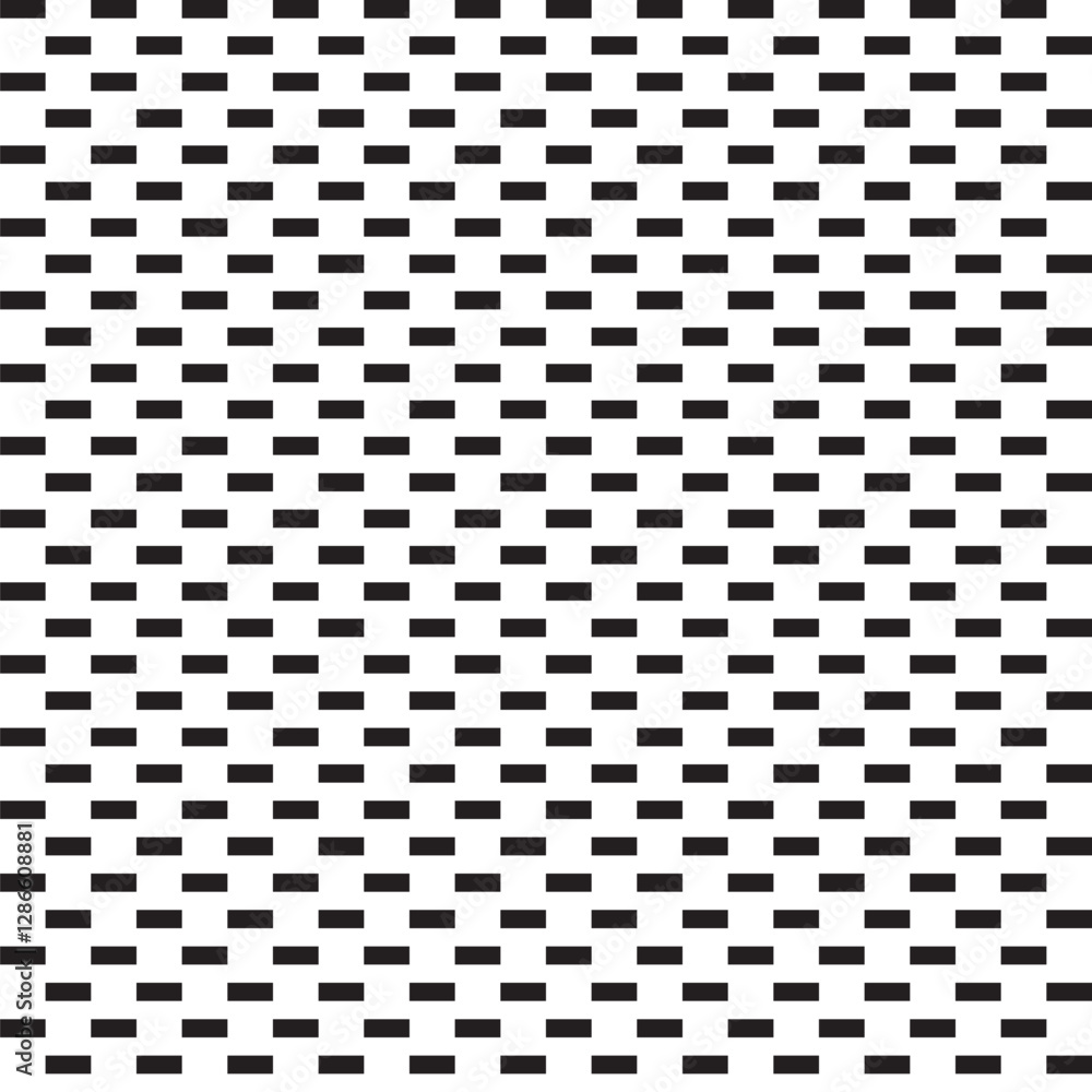 Poster seamless pattern of black rectangles arranged in a checkerboard pattern on a white background
