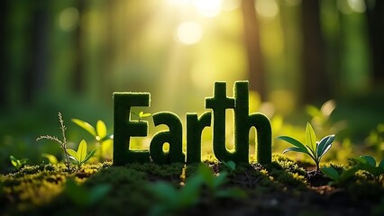 Earth: A Greenery Concept with Sprouting Plants