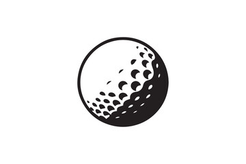 simple golf icon vector silhouette isolated in white background