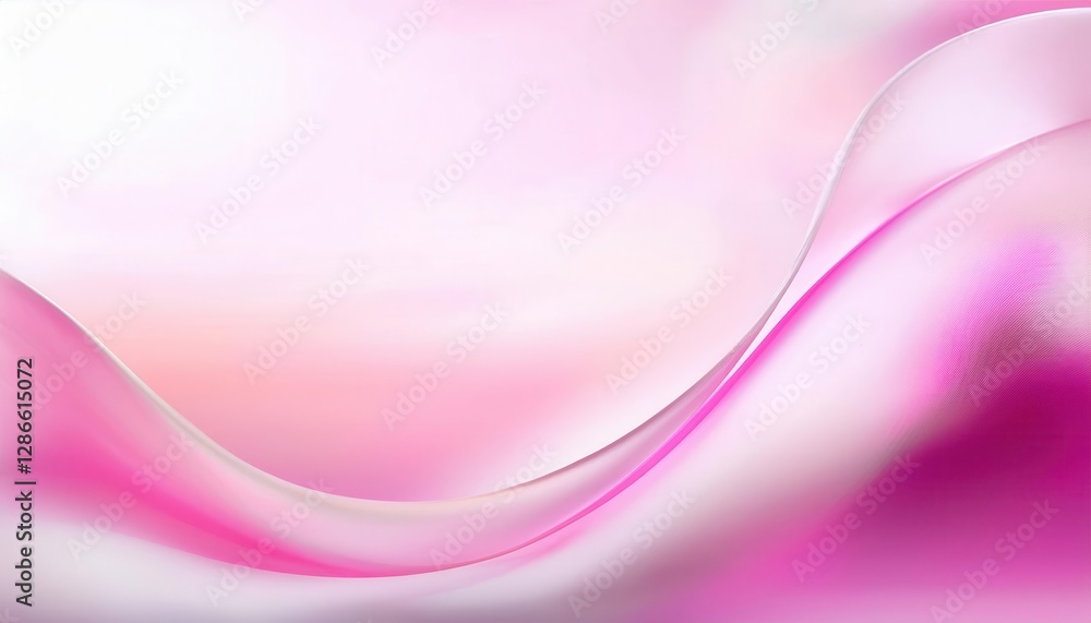 Poster soft pink abstract wave texture with silky gradient, elegant flowing motion, modern digital art for 