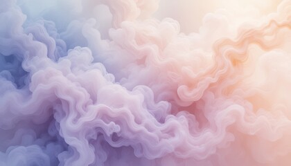 Fototapeta premium Ethereal cloud formation abstract space digital art soft colors aerial perspective serenity