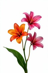Fototapeta premium Fragrant flowers isolated on white background, botanical, nature