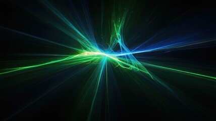 green and blue light effect