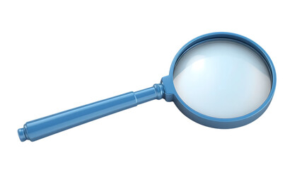 blue magnifying glass 3d png