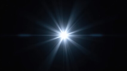 Radiant burst of light piercing through the darkness, creating a dramatic and captivating celestial display