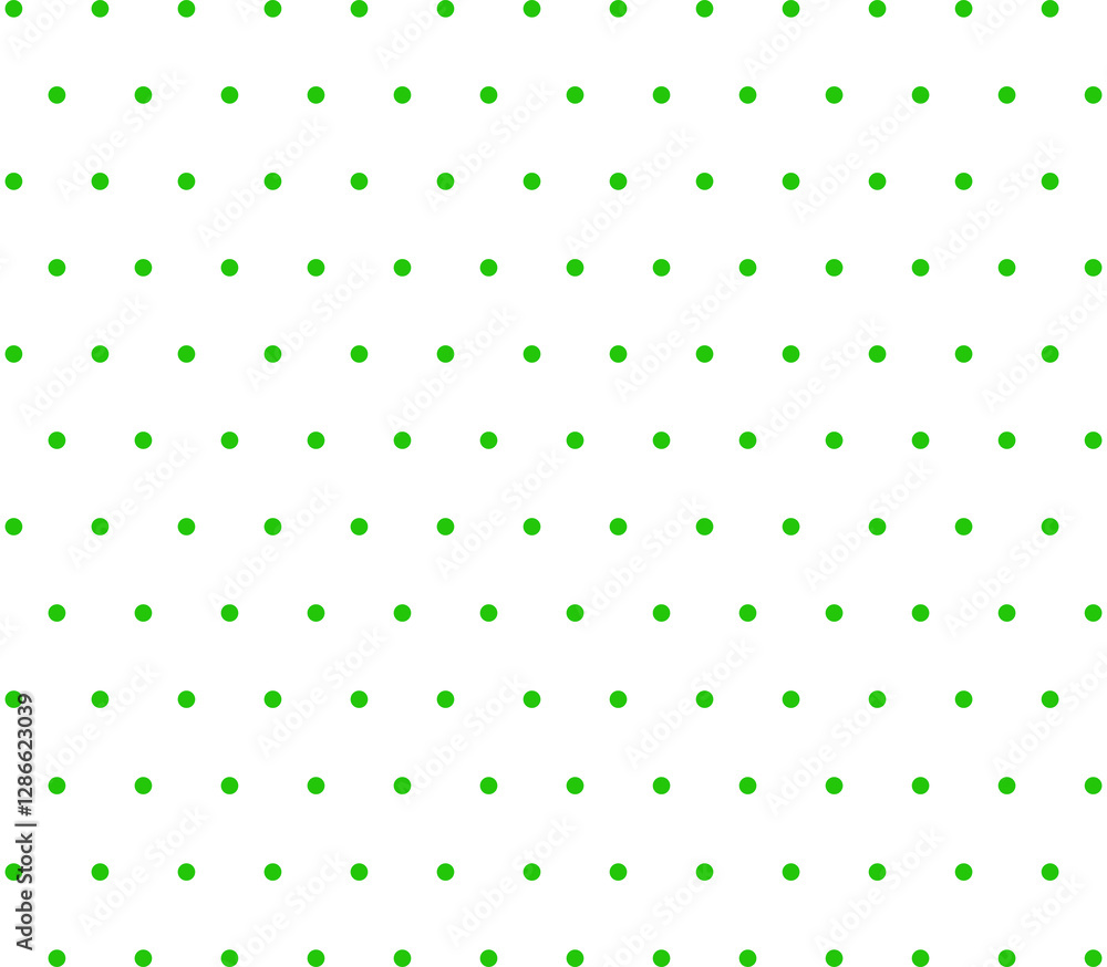 Aufkleber seamless pattern of small green circles arranged on a transparent isolated background