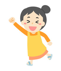 楽しそうに歩く女性