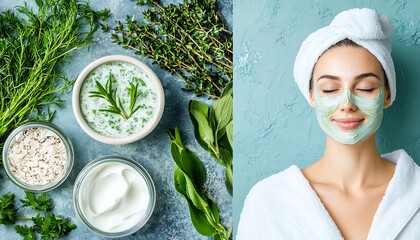 Natural face mask recipe home spa diy skincare relaxing environment close-up view beauty and wellness