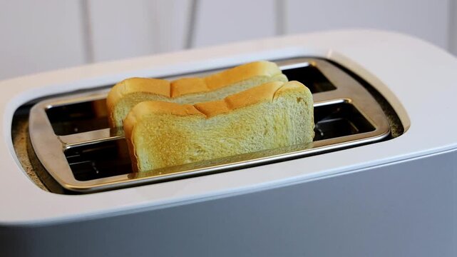 Kitchen toaster for roasted bread. Toasters for breakfast