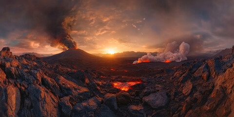 HDRI volcanic landscape