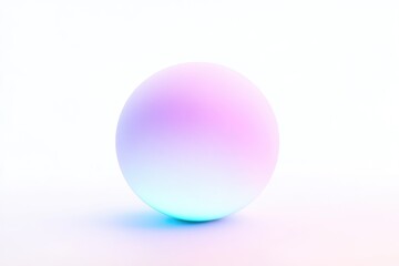 A pastel-colored sphere rests on a white background, showcasing a soft, gradient glow.