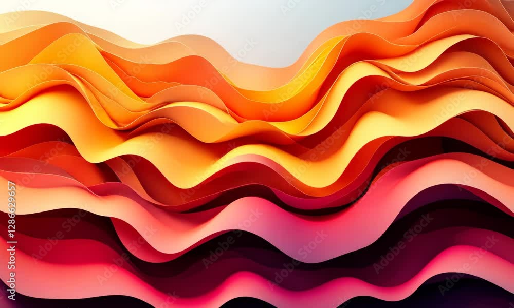 Poster colorful abstract gradient waves animation background for creative projects