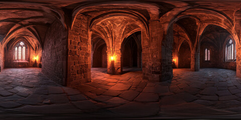 HDRI 360-degree medieval castle interior