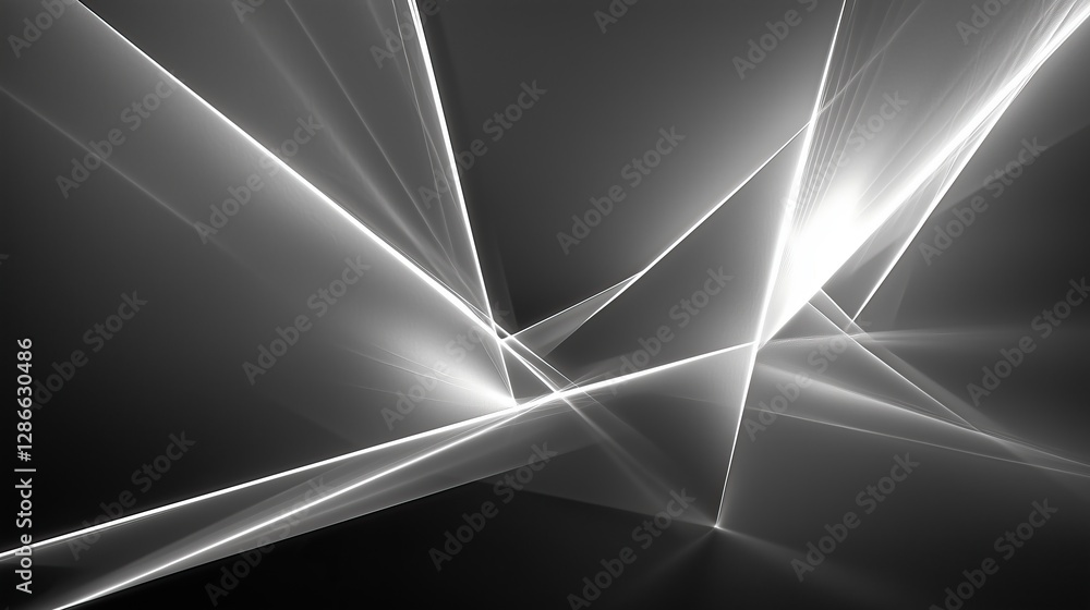 Aufkleber Abstract glowing lines intersect and radiate modern and dynamic futuristic design element