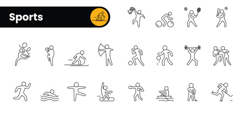 Ultimate Sports Icons Set – A Complete Collection of High-Quality, Scalable Vector Icons, line icons