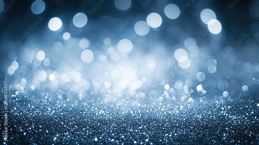 Poster shimmering particles and ethereal light evoking sense of wonder and festivity