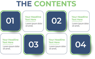 Table of content template a4 page print business profile annual report brochure catalog corporate Landscape Layout Portfolio Abstract Presentation leaflet Webpage Creative PowerPoints magazine