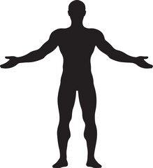 silhouette of a man, isolated vector