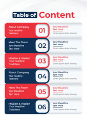 Table of content template a4 page print business profile annual report brochure catalog corporate Landscape Layout Portfolio Abstract Presentation leaflet Webpage Creative PowerPoints magazine
