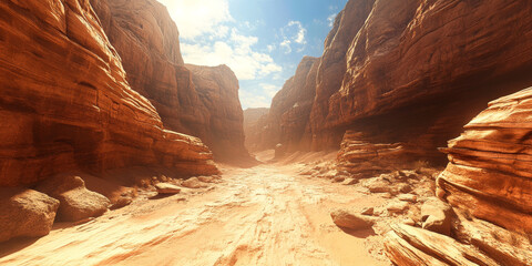 HDRI canyon with dramatic rock formations