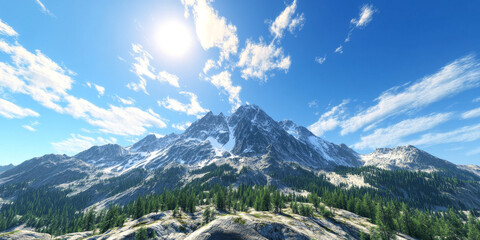 HDRI high-altitude mountain peak