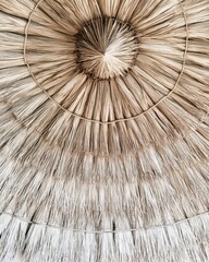 Traditional woven pattern in natural fibers.