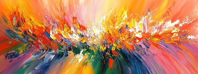 Obraz premium An abstract painting of the city skyline on a white background.