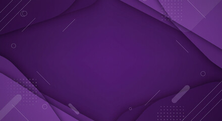 Stylish Purple Abstract Background Design blank space. A sophisticated abstract background featuring a deep purple color palette with layered, geometric shapes and subtle lines.