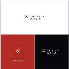  Growth Logo Initial Letter A Logo Shape with Negative Space Up Arrow inside