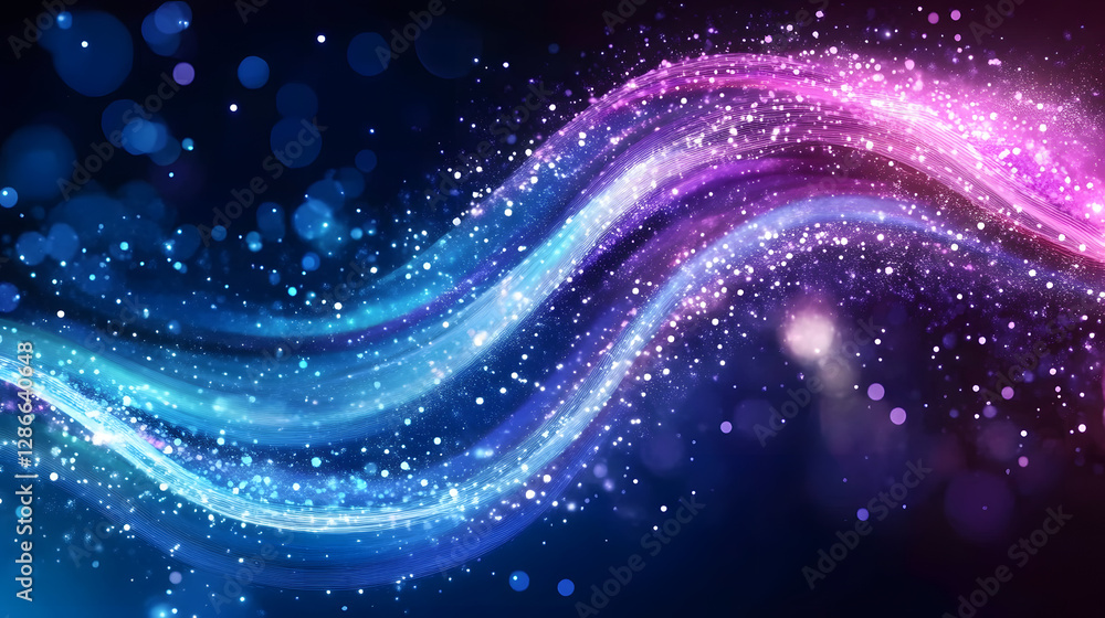 Poster abstract background featuring glowing lights and stars with a colorful artistic rendering